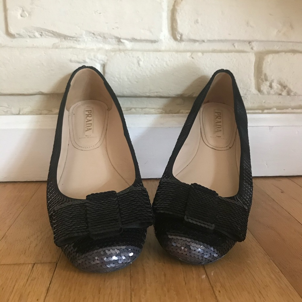 NEW Prada Sequin Ballet Flats